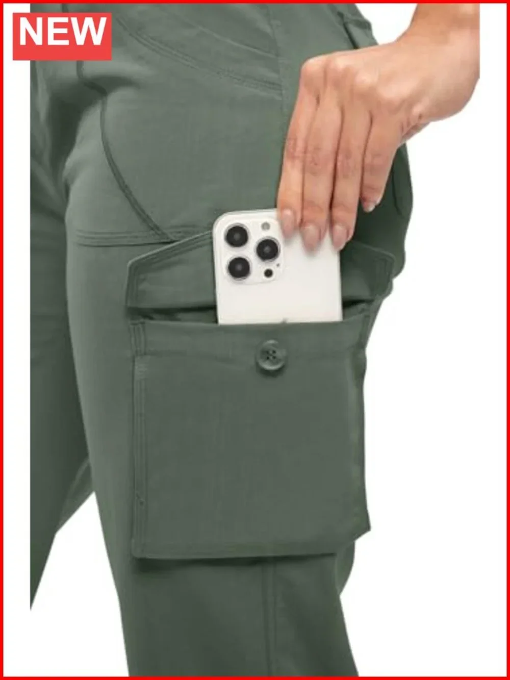 Womens Cargo Capris Lightweight Hiking Pants 6 Pockets Quick Dry Loose Shorts